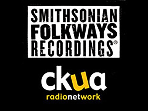 Text saying "Smithsonian Folkways Recordings: ckua radio network"