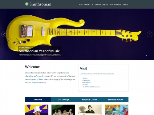 Image of Smithsonian website