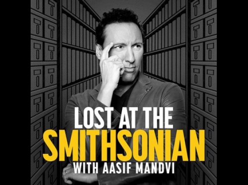 Image of Aasif Mandvi with his chin leaning on his hand. 