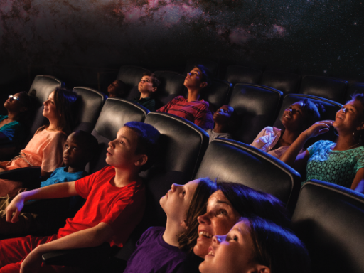 kids in planetarium.